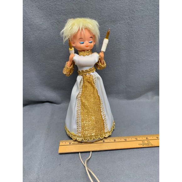 Vintage GE Heavenly Angel Lighted Angel Doll with Candles Christmas Tree Topper - Picture 14 of 16